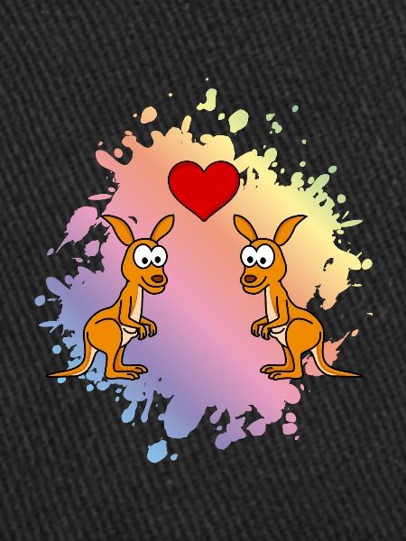 Kangaroo Comic Paar Liebe