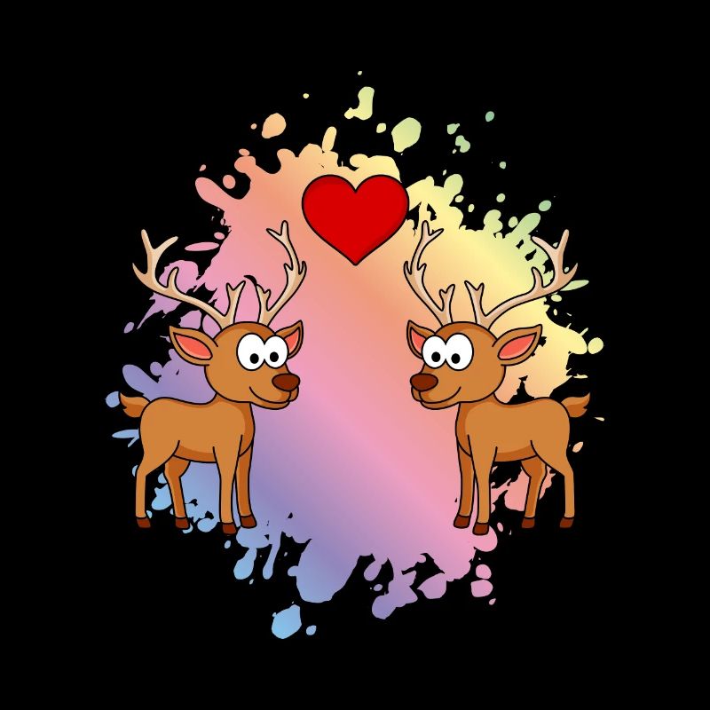 Hirsch Comic Paar Liebe