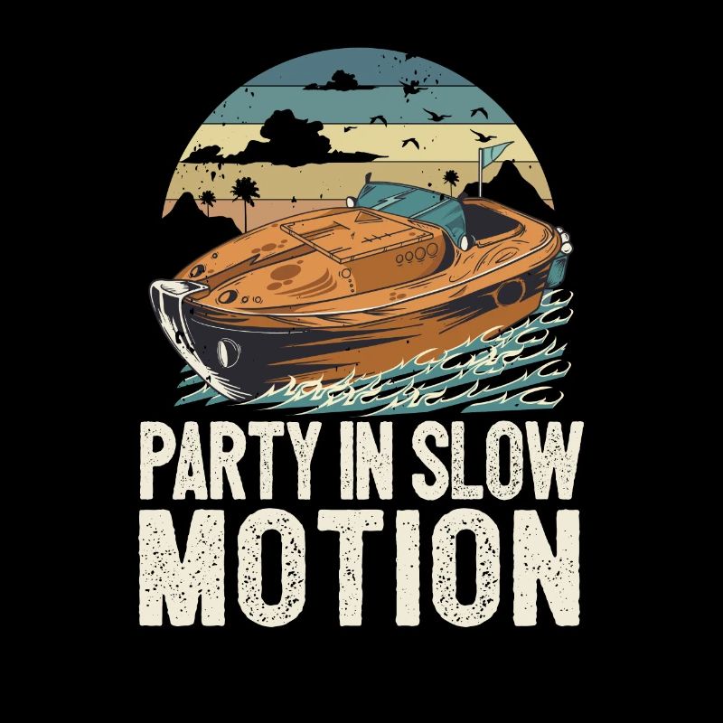 Motorboat Drinking Party In Slow Motion