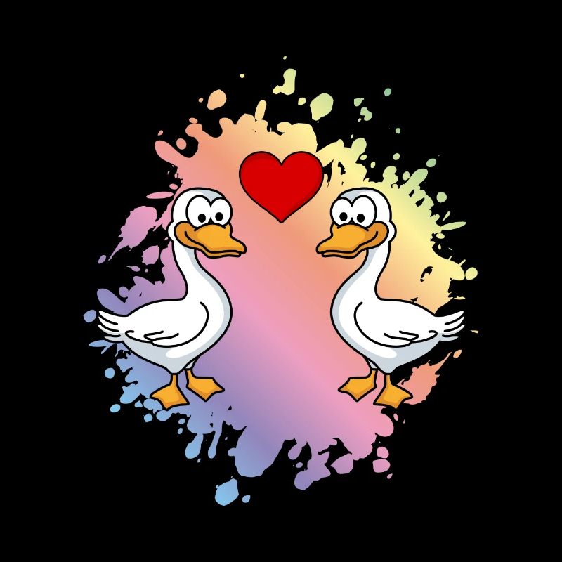 Gans Comic Paar Liebe