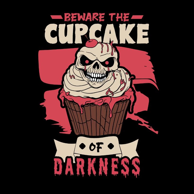 Terrifying Halloween horror cupcake monster
