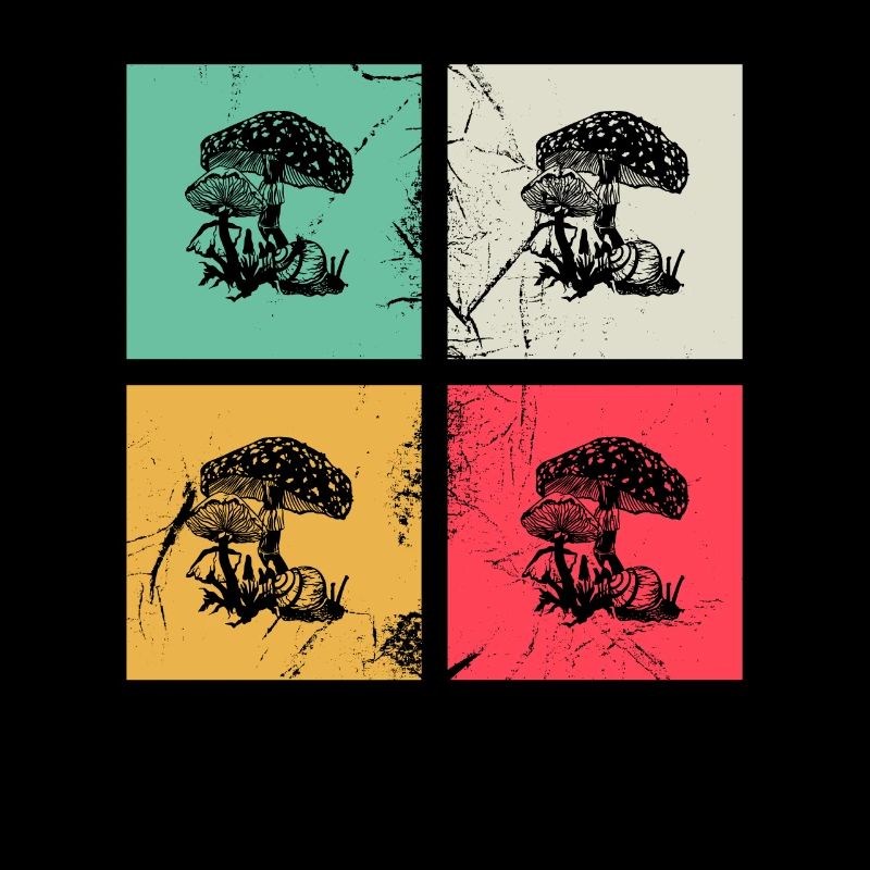 Mushroom Mushrooms Boletus Toadstool Retro Gift