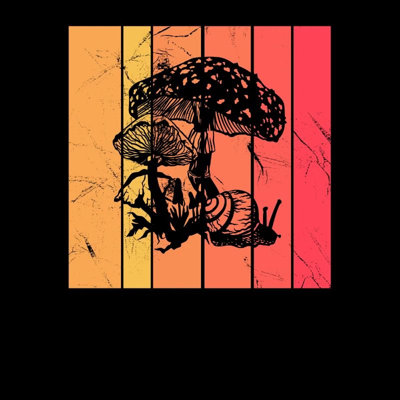 Mushroom Mushrooms Boletus Toadstool Retro Gift