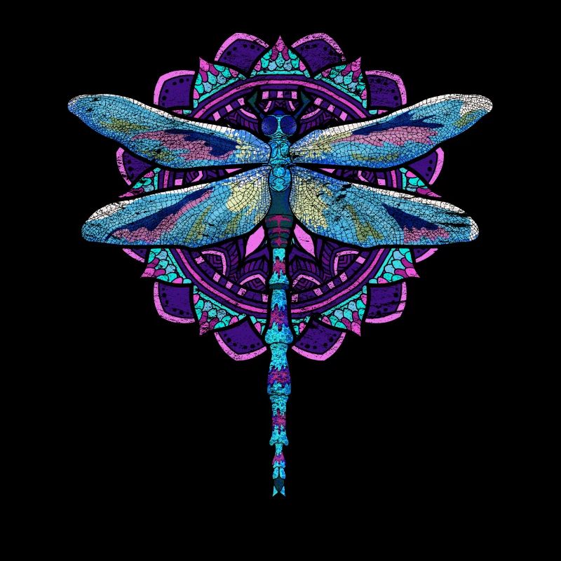 Insect Lover Animal Gift Mandala Libellule