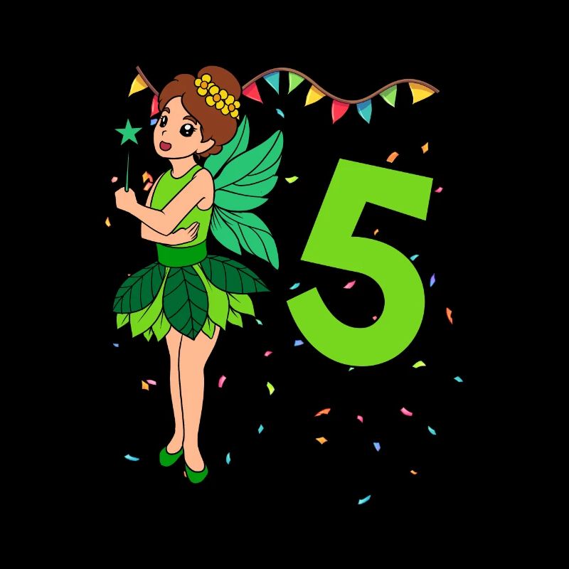 Mit Fee - Mädchen Geburtstag 5 Jahre