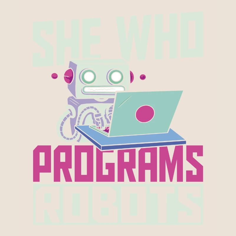 Sie, die Roboter programmiert Robotik