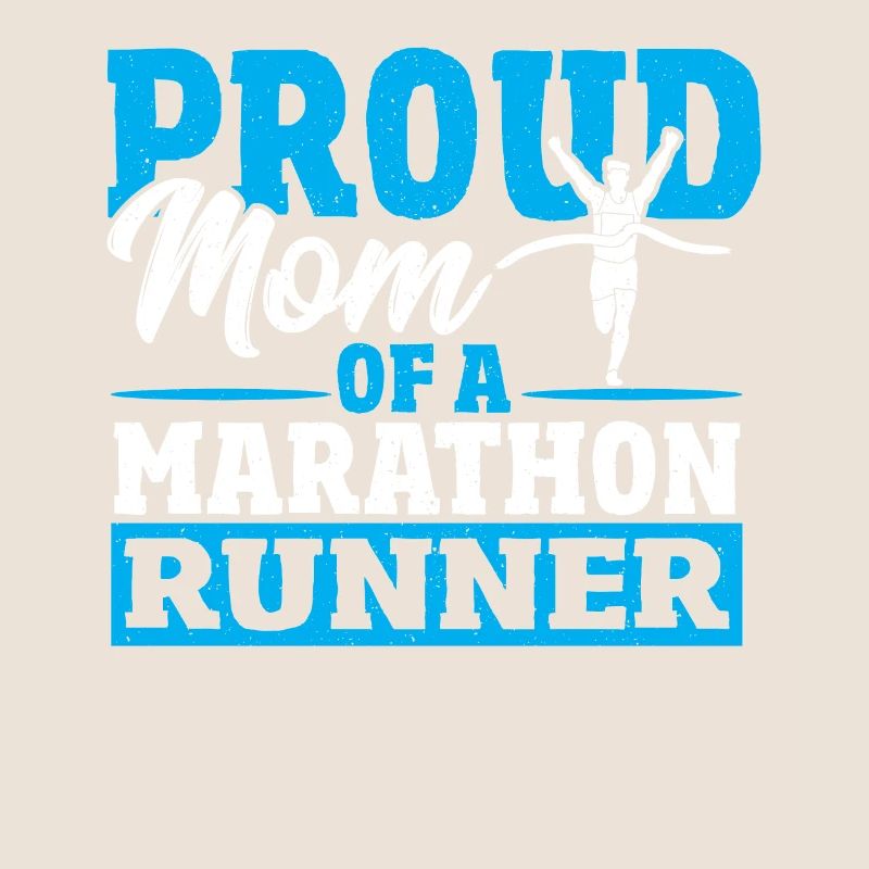 Stolze Mutter eines Marathonläufers