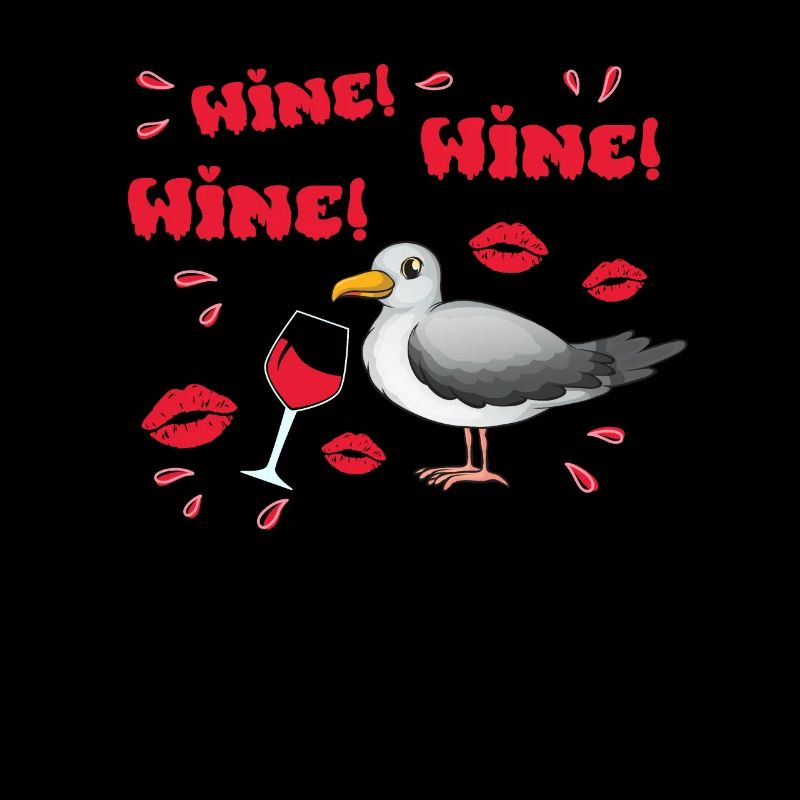 Wine Seagulls Bird Lovers Coastal Bird Seagull