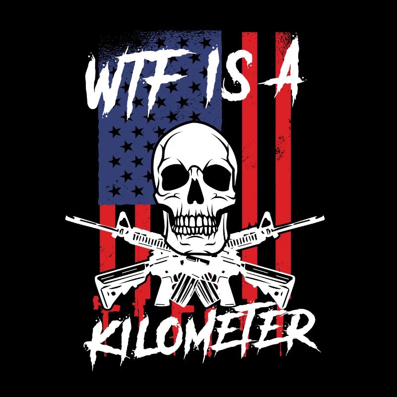 WTF Is A Kilometer Internet Meme Skeleton USA