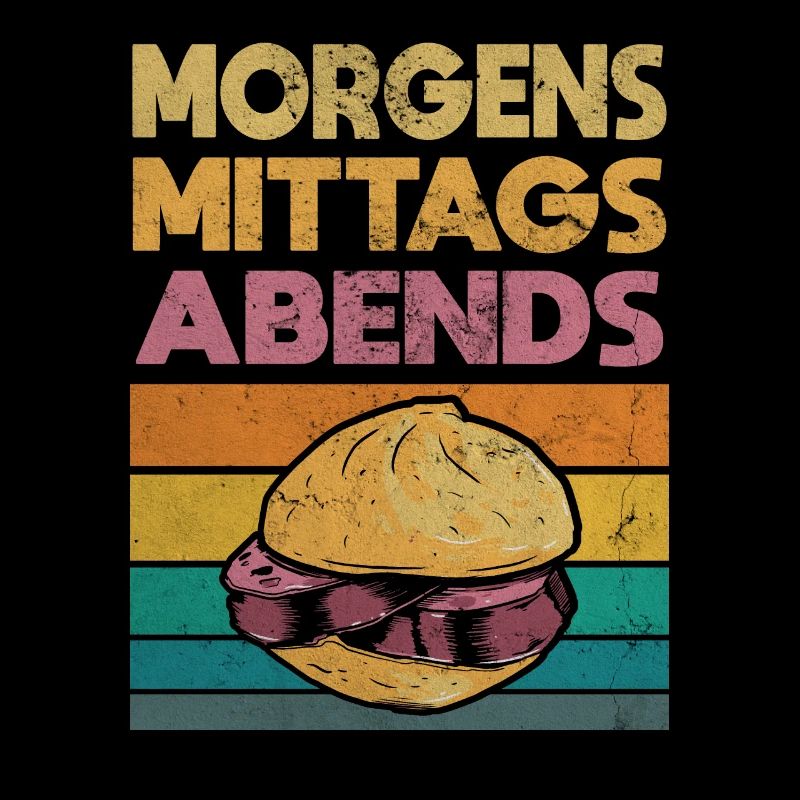 Leberkas Brühwurst Morgens Mittags Abends Geschenk