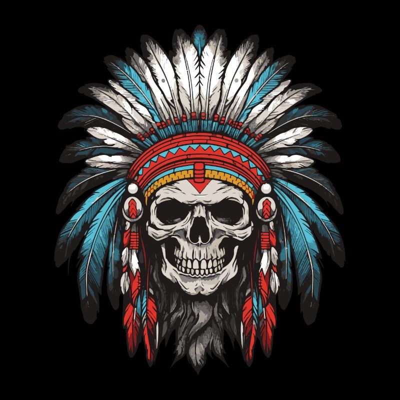 Apache Indianer Häuptling Totenkopf