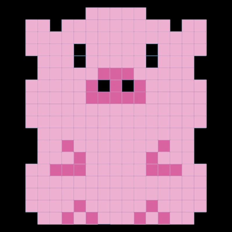 A pixelated piglet