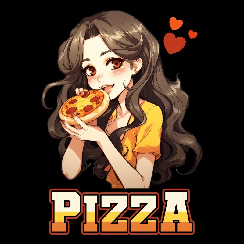 Pizza Lover Junge Mädchen Anime Manga Pizza