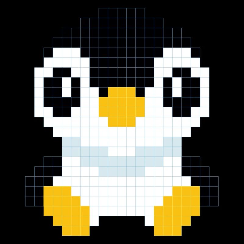Ein pixeliger Pinguin