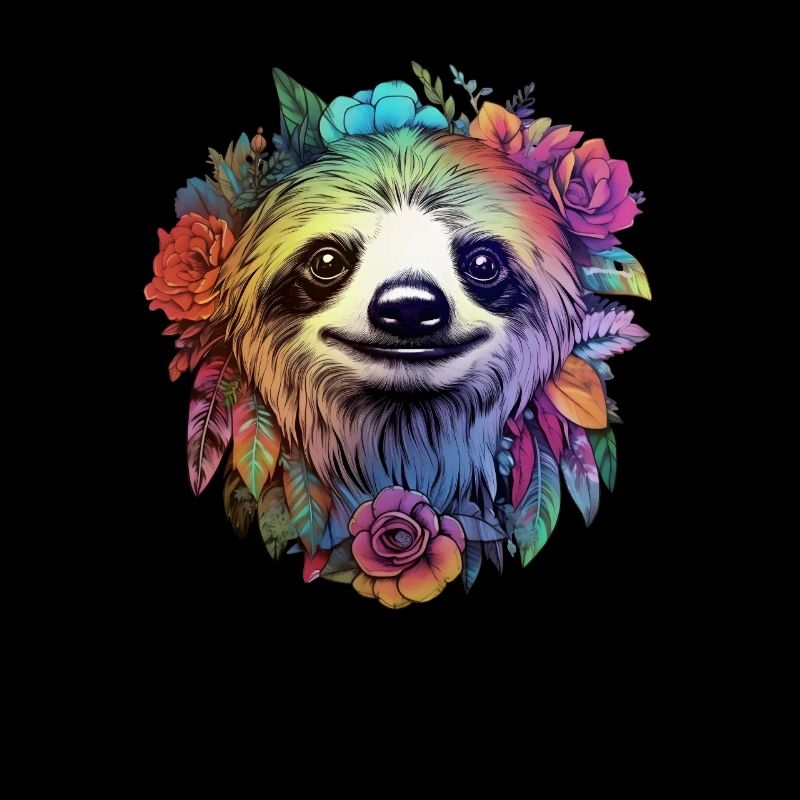 Faultier Ästhetik Blume