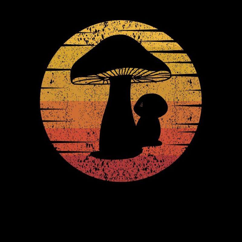 Retro Picking Foraging Identification Mushroom