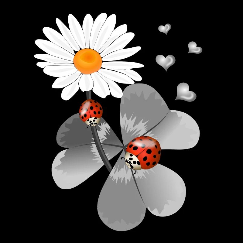 Trèfle avec coccinelle