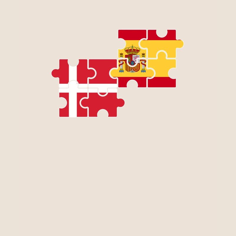 Danemark Espagne Drapeau Espagnol Danois