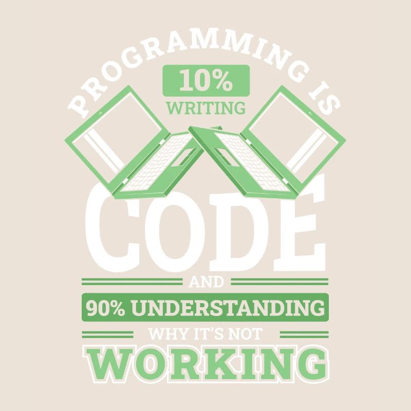 Programming 10% Writing 90% Not Working Coder