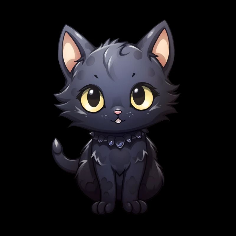 Kawaii Schwarze Katze