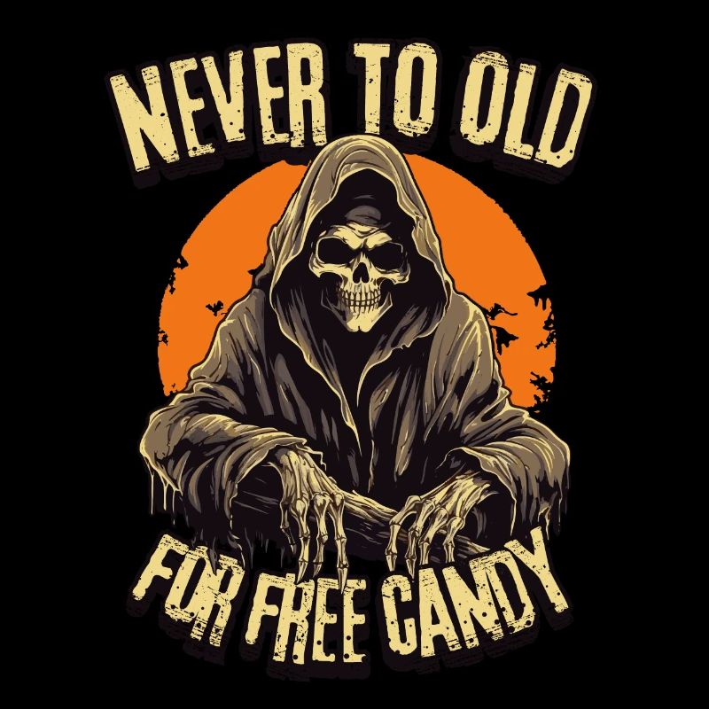Grim Reaper Halloween Full Moon - Trick or Treat
