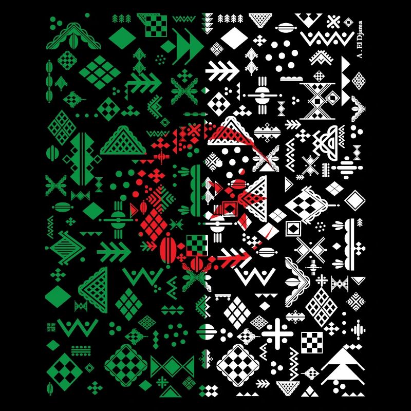 DRAPEAU ALGERIE Z AMAZIGH BERBERE KABYLE