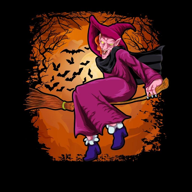 Creepy Halloween Gift Bat Witch