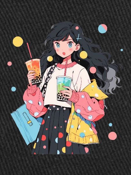 Anime et Boba Bubble Tea