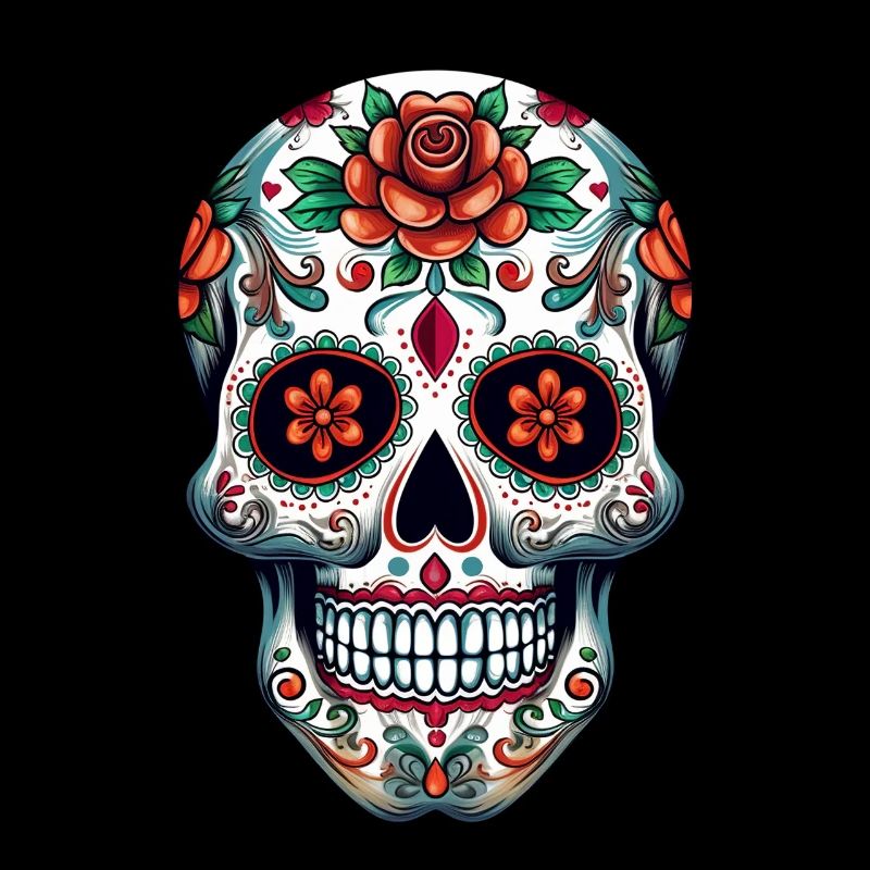 Mexican skull Día de Muertos Sugar Skull