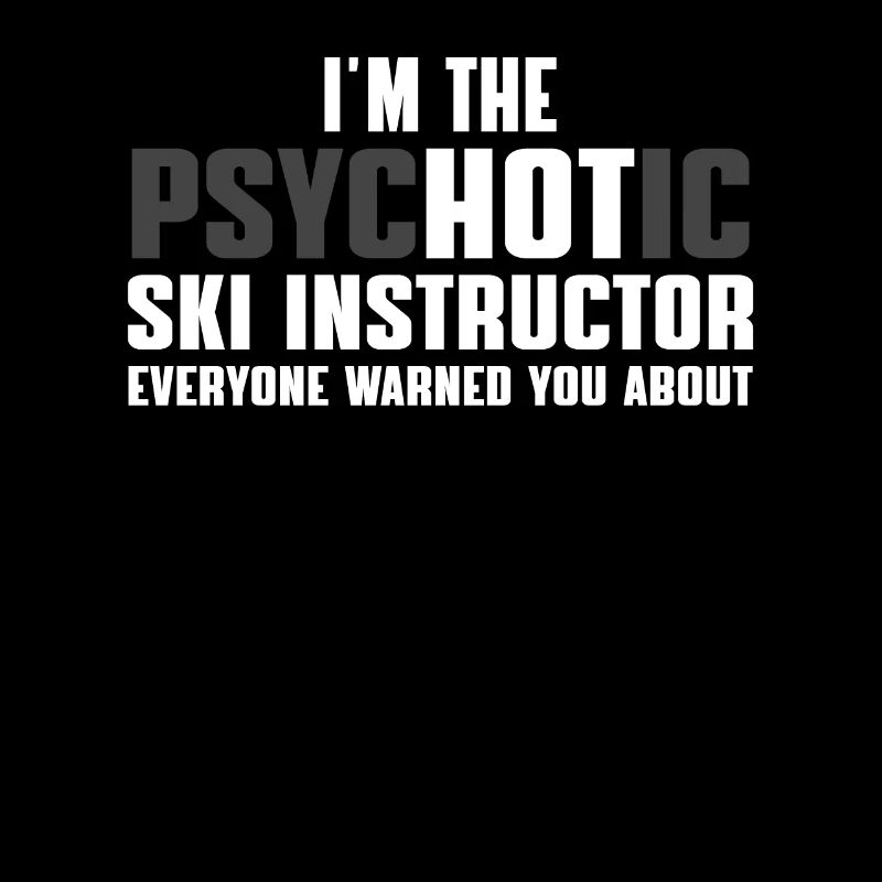 Funny ski instructor Ironic skier
