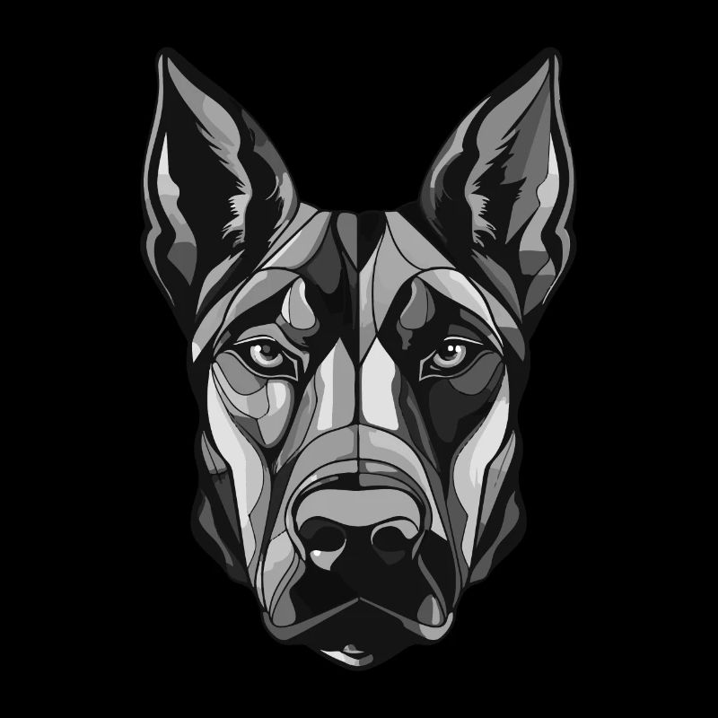 Portrait de chien doberman