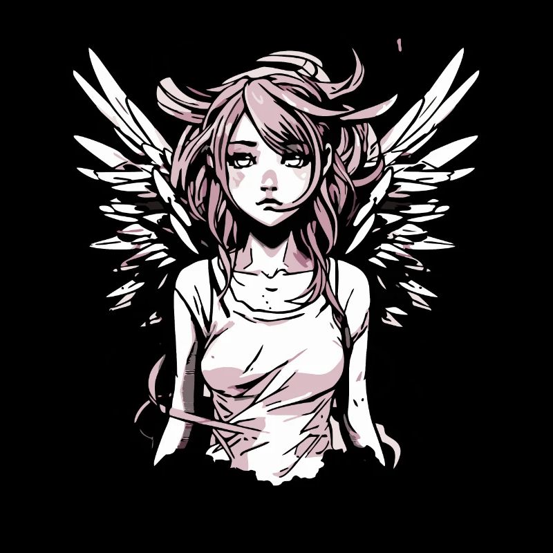 Fille ange moderne