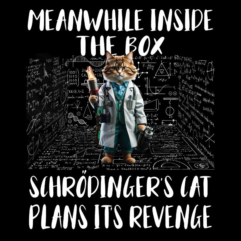 Pendant ce temps, dans la boîte Schroedingers chat plans de vengeance