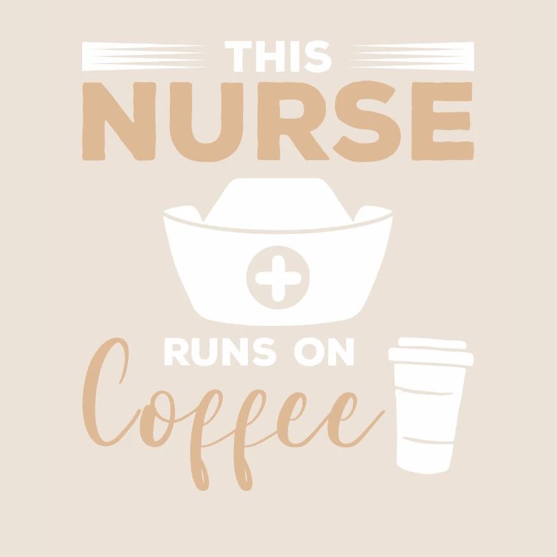 Diese Krankenschwester läuft auf Kaffee RN Krankenschwestern