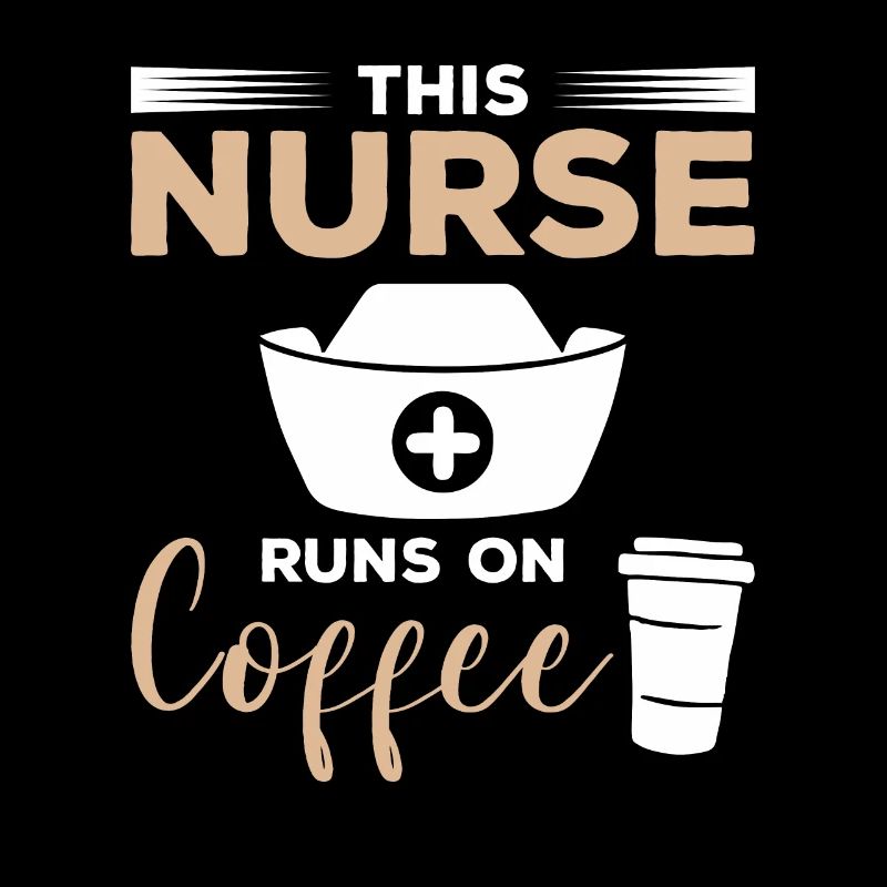 Diese Krankenschwester läuft auf Kaffee RN Krankenschwestern