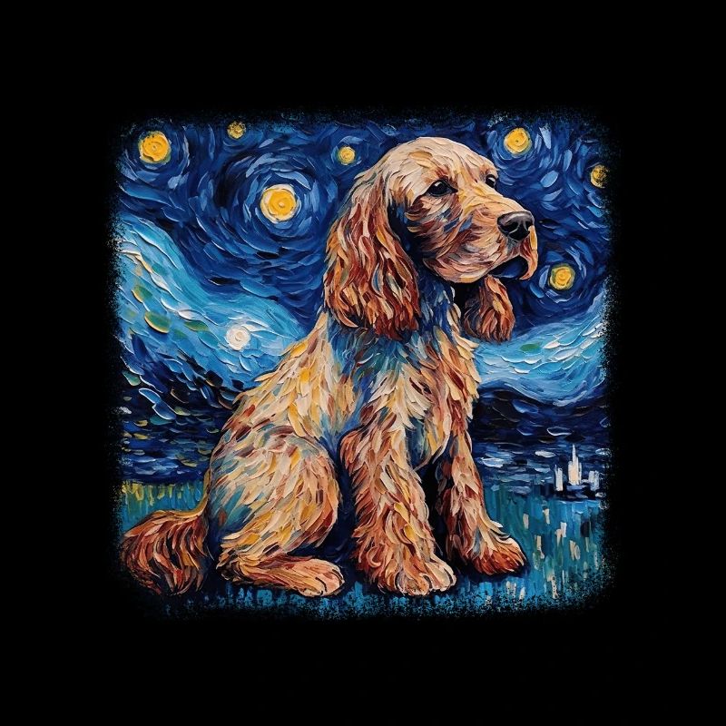 Cocker Spaniel Van gogh starry night