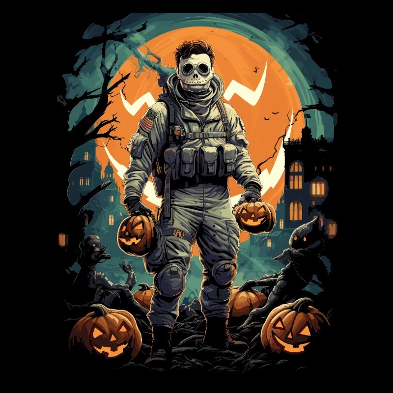 Spukiges Fall Out Nucleare Halloween Apokalypse