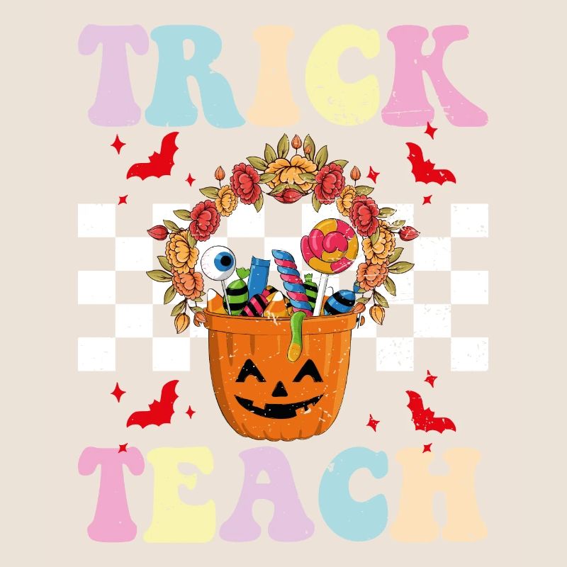 Trick oder lehren Sie lustige Halloween-Lehrer