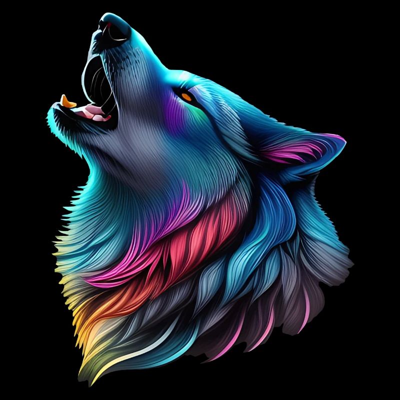 Loup coloré