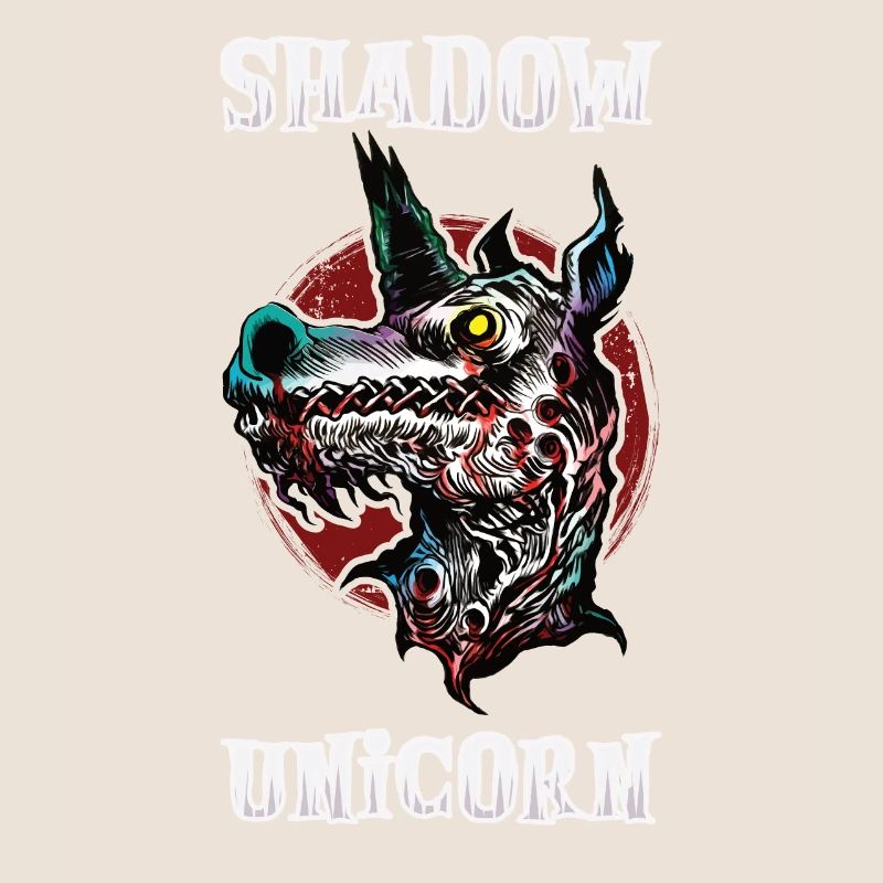 Dunkles Einhorn Horror Einhorn Mitternacht Einhorn