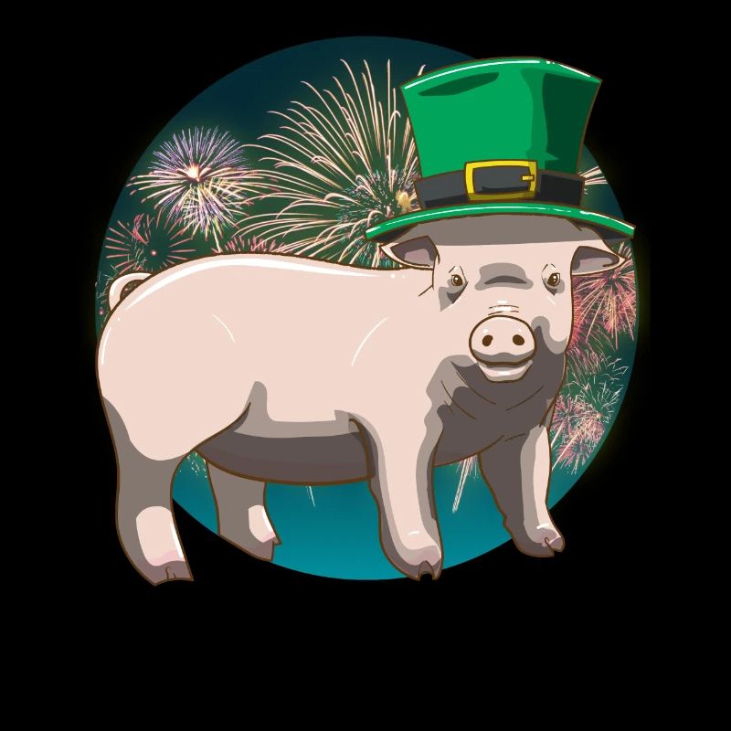 Cochon chanceux Réveillon du Nouvel An Jour de l’An