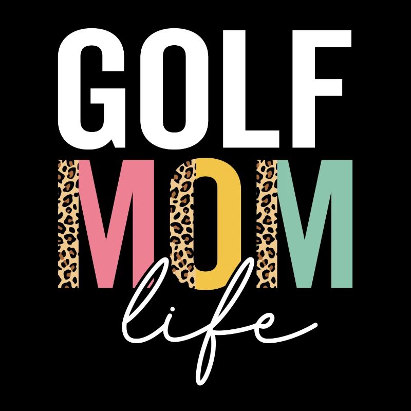 Golf Mom Life Funny Mom Leopard Golf Mama Cheetah