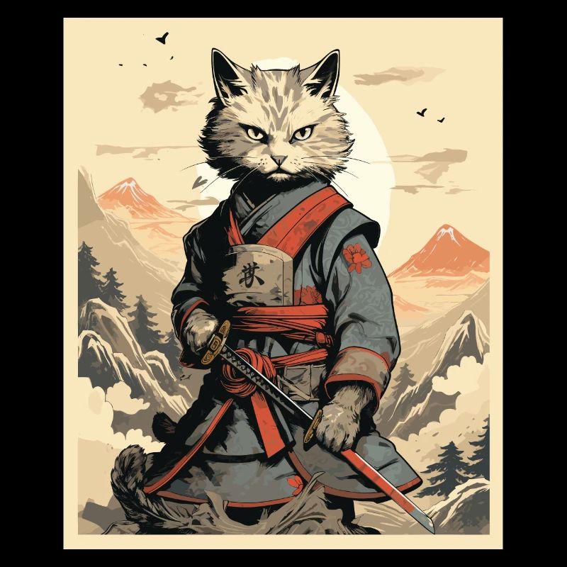 Guerrier chat japonais