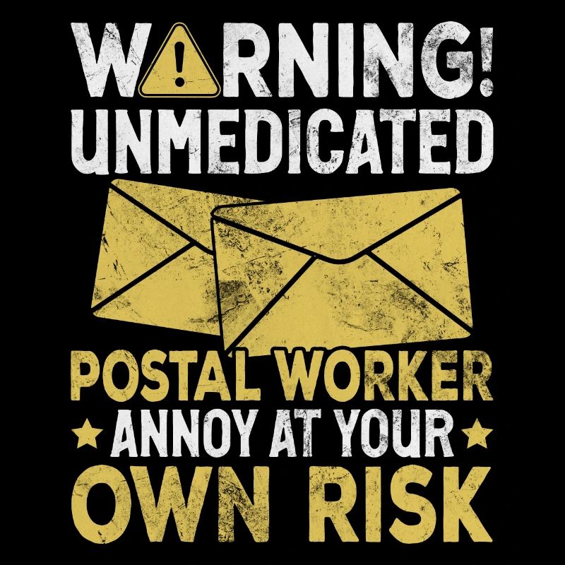 Lustiger Postangestellter Postbote Postbote Postbote Post