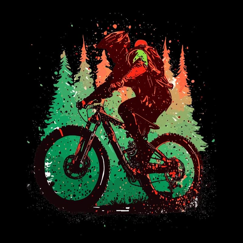 Vintage VTT VTT Cycliste de descente