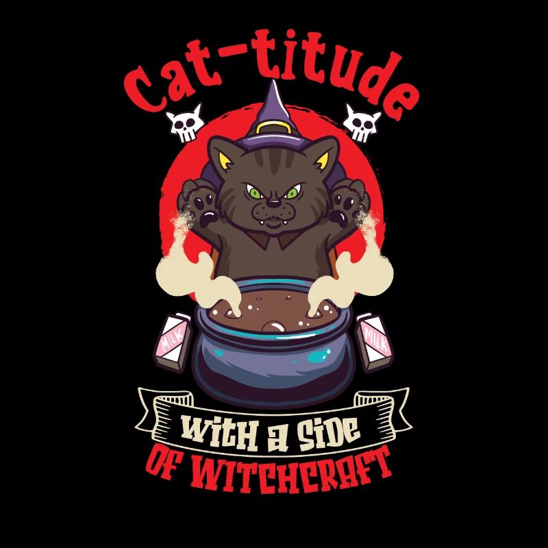 Cat Witch Occult Gothic Dark Satanic