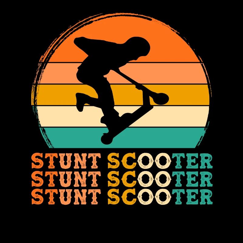 Stunt Scooter Retro Design Stunt Scooter Geschenk