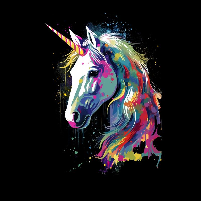 Abstraktes farbiges Einhorn