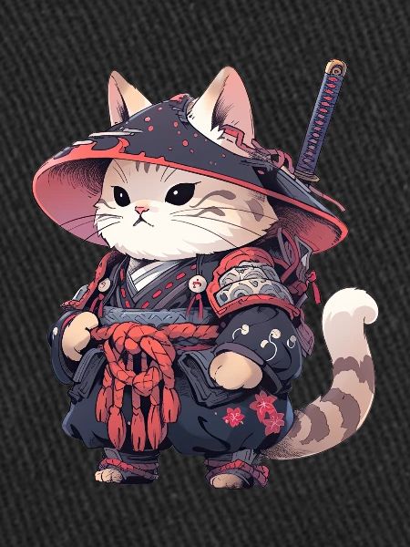 Chat d’Asie Samouraï japonais Samouraï
