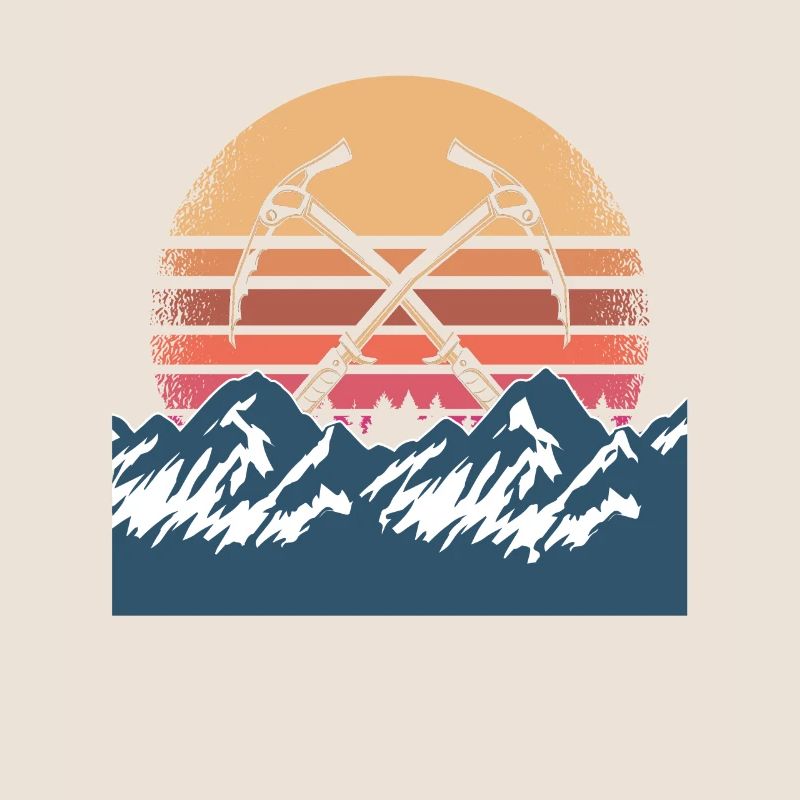 Retro Eisklettern Design